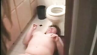 Poop fun in the bathroom