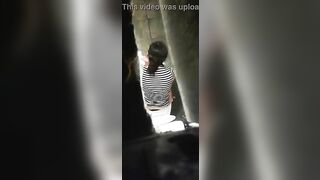 Caught lovely babe shitting