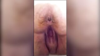 Amateur hairy lady and hot shit closeup