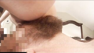 Pooping in his hungry mouth