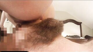 Pooping in his hungry mouth