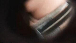 Girl struggles to push one down