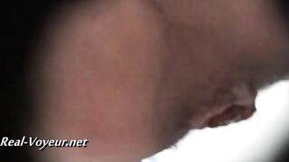 Girl struggles to push one down