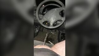 Beautiful piss in the car