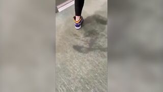 Beautiful big ass lady and power piss