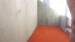 Girl shitting into potty