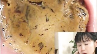 Huge load of shit by a cute Japanese girl