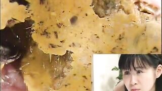 Huge load of shit by a cute Japanese girl