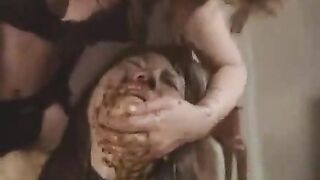 Japanese lesbian scat scene