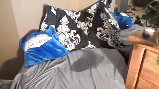 MILF pissing on the bed