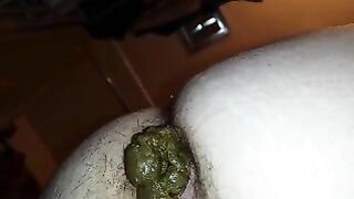 Hot hairy turds closeup