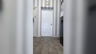 Naughty chubby girl masturbates with shit