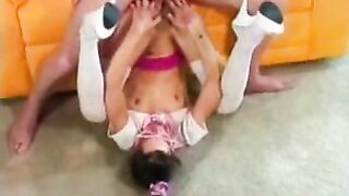 Opening asshole for hard fuck and pee