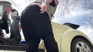 BBW Lady Peeing in Day Time