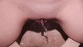 Sexy bitch pissing and taking cock