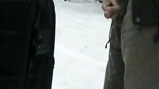 Pretty brunette and hot piss play