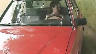 Piss on old Mercedes bonnet