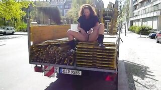 Piss shower on the truck