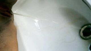 Sally Sleaze Pisses in the Sink POV