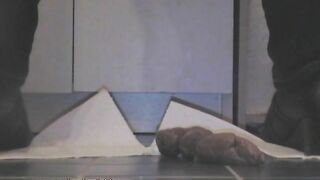 Nasty lady shitting hard in style