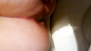 Shitting closeup in the toilet