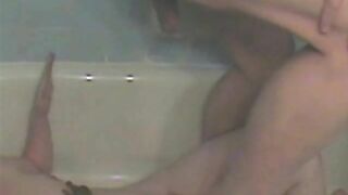 Shitting on 18 year old in the bathtub