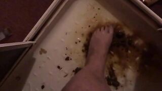 Shower shitting and smearing