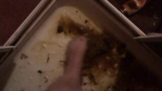 Shower shitting and smearing