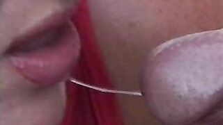 Slutty babes sucking cock and drinking pee