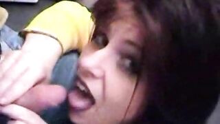 Tasha drinks more piss at home