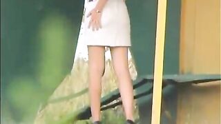 Up skirt voyeur show