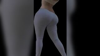 Girl eats a piece of shit from the floor