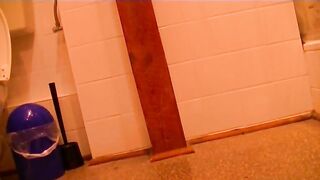 Smooth chubby ass lady shitting on the floor