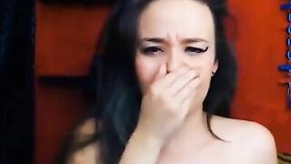 Babe scat piss and vomits on webcam