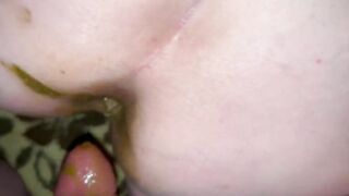 Lovely amateur chunky lady takes hard scat pounding at home
