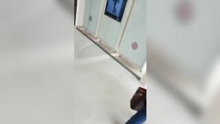 Amateur blonde scat girl licking and eating shit