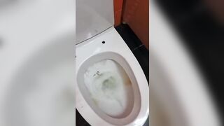 Amateur blonde scat girl licking and eating shit