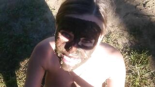 Nasty wife and hot scat outdoor blowjob