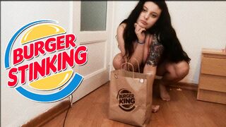 Girl takes a shit in a Burger King cup