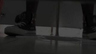 Hot hairy chick and sexy shit voyeur