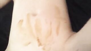 Wifes shit filled vagina fingered