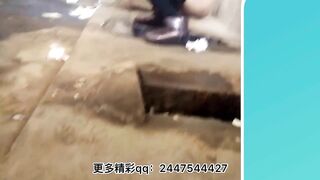 Woman defecate heavily in the toilet