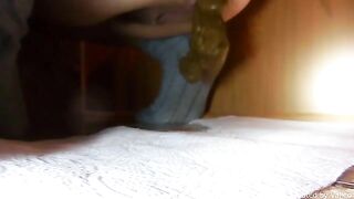 Amazing sluts constipated poop comp