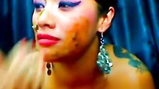 Dirty Webcam Whore eating shit