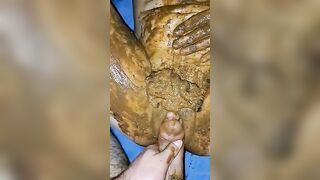 Extreme scat bitch getting hammered