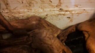 Filthy shit covered wife getting banged