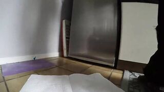 Girl taking rock hard constipated shit