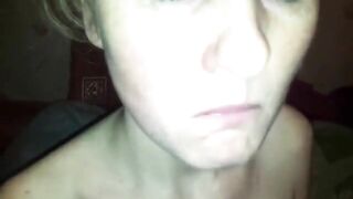 Hot blonde girlfriend eating scat