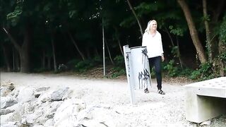 Husband films his wife while she pees and shits