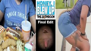 Huge ass lady showing her ass and shit